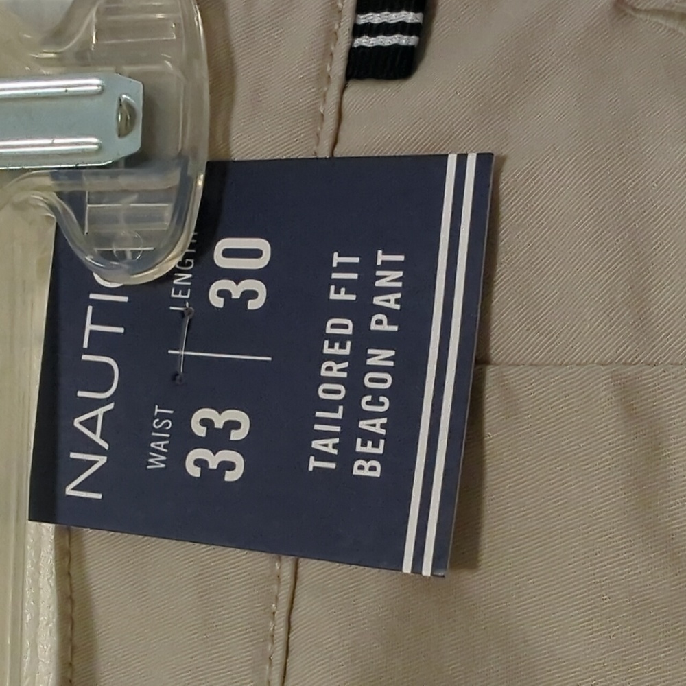 Nautica Beacon Mens Khaki Pants NWT - Picture 5 of 8